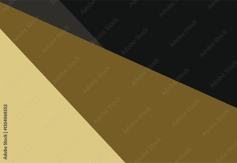 Fototapeta premium Minimal geometric background. Black, yellow and brown colors. Vector illustration.