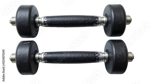 dumbbell on white background