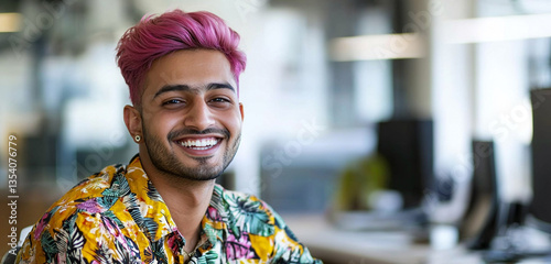portrait of young man in the city