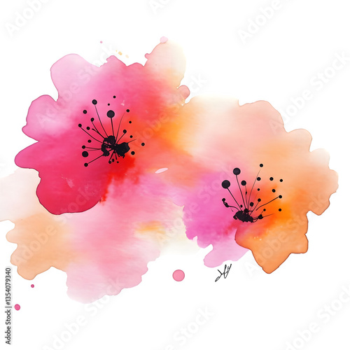 watercolor_abstract flower