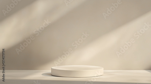 Beige, gold tone color background with small podium, 골드, 베이지, 화이트, 단상, 포디움 05