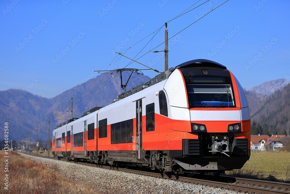 Fototapeta premium Train in country side