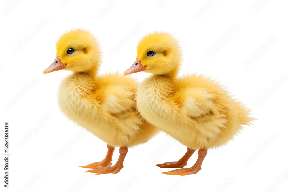 Cute Yellow Ducklings Standing Together in a Playful Pose Cute Yellow Ducklings Standing Together in a Playful Pose