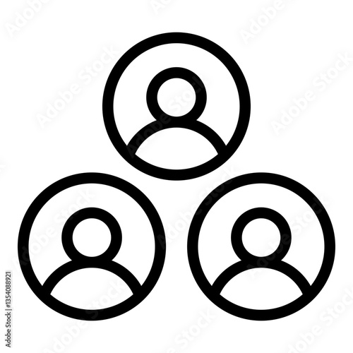 Audience icon. Vector line icon	