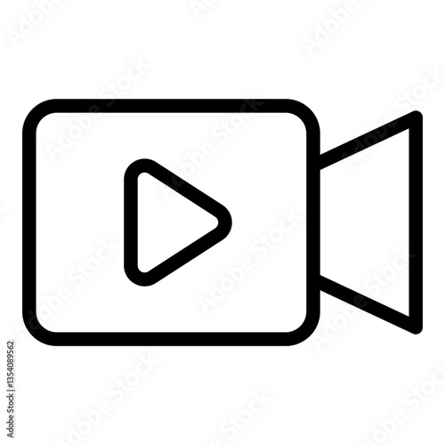 Video icon. Vector line icon	