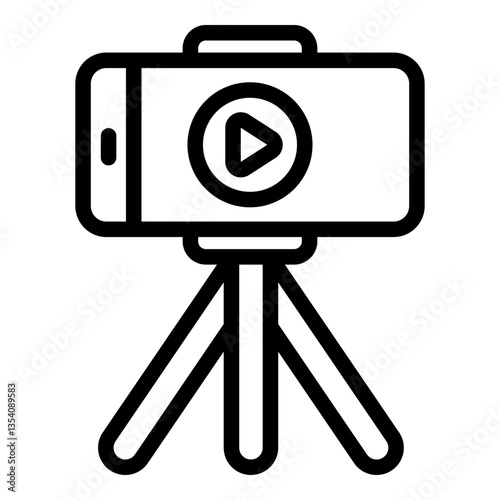 Vlog icon. Vector line icon	