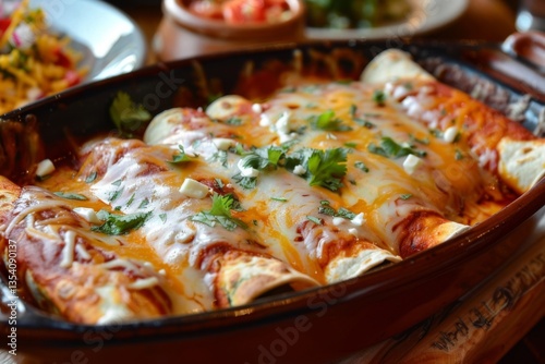 Wallpaper Mural Enchiladas covered in sauce served Torontodigital.ca