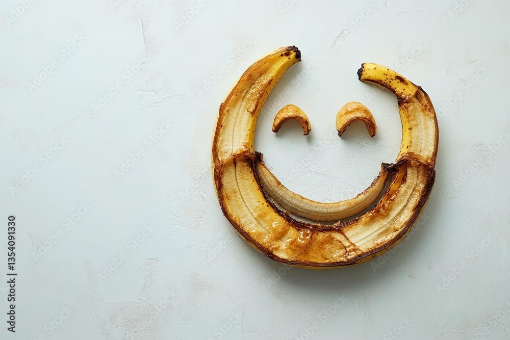 Banana smiley face art Banana smiley face art
