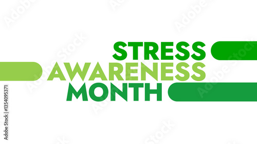 Wallpaper Mural Stress Awareness Month colorful text typography on white or black background banner illustration great for wishing and celebrating awareness for Happy Stress Awareness Month Torontodigital.ca
