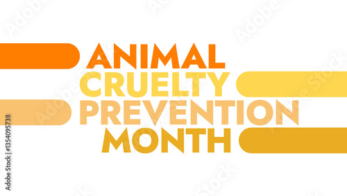 Wallpaper Mural Animal Cruelty Prevention Month colorful text typography on white or black background banner illustration great for wishing and celebrating awareness for Happy Animal Cruelty Prevention Month Torontodigital.ca