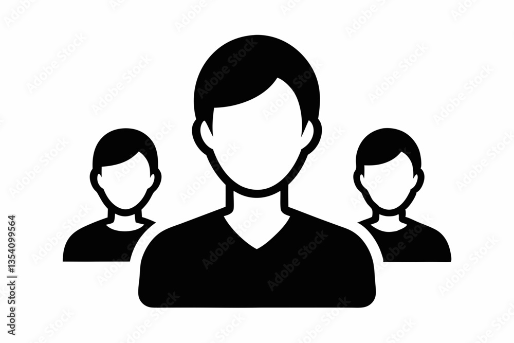 set of Basic Avatars icons silhouette vector illustration set of Basic Avatars icons silhouette vector illustration