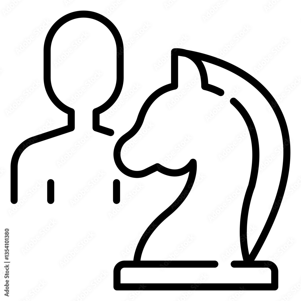 Obraz premium Strategy Line Icon