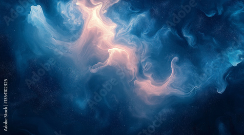  Abstract Blue Watercolor Background with Dark and Light Tones and Rough Texture