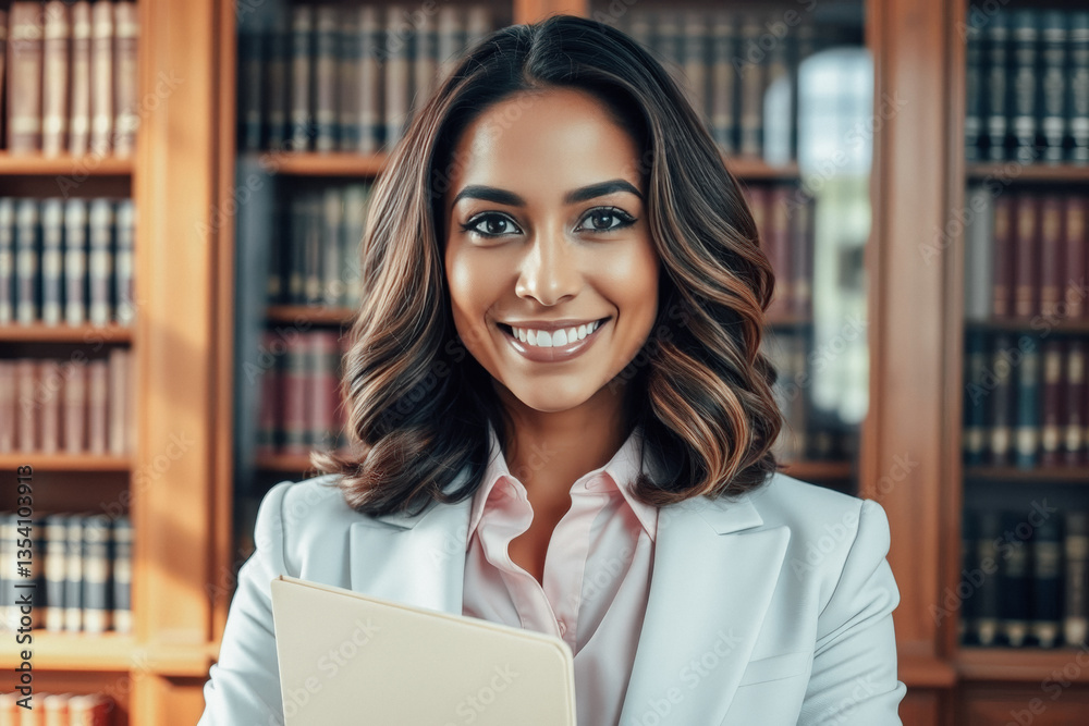 Smiling Professional in Library Smiling Professional in Library