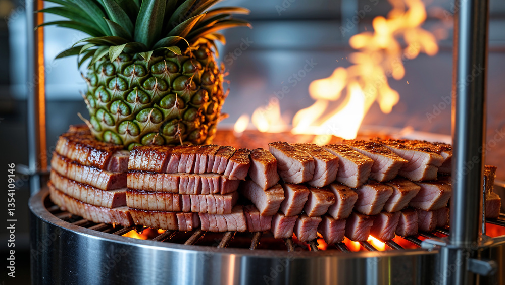 Obraz premium pineapple on the grill