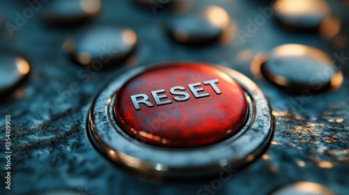 red button with the word, 