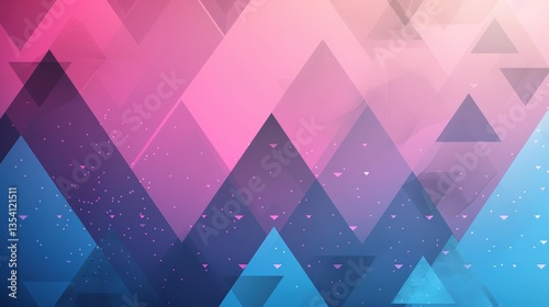 Abstract triangle mountain range background with gradient colors