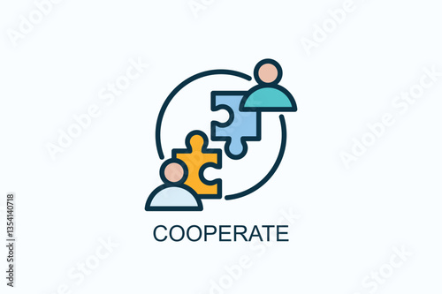 Cooperate Icon Or Logo Isolated Vector Illustration