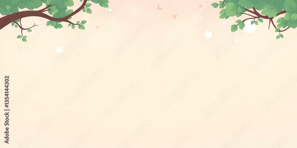 Tranquil Springtime Branches: A Serene Illustration Tranquil Springtime Branches: A Serene Illustration