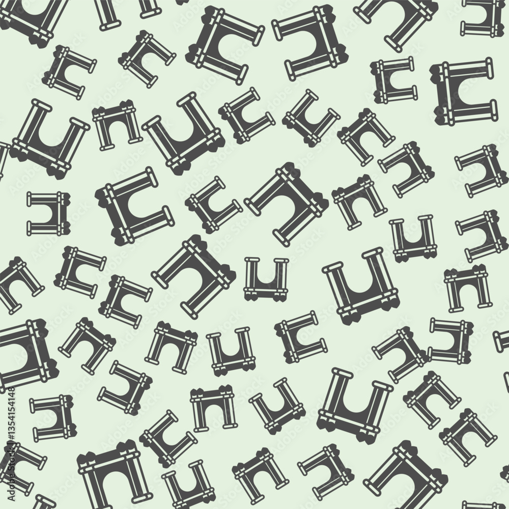 Arch, architectural structure solid seamless pattern, architect studio theme. Vector graphics. Arc of roman culture sign background, filled with glyphs icon. Arch, architectural structure solid seamless pattern, architect studio theme. Vector graphics. Arc of roman culture sign background, filled with glyphs icon.