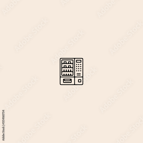 Vending machine icon flat vector design. 