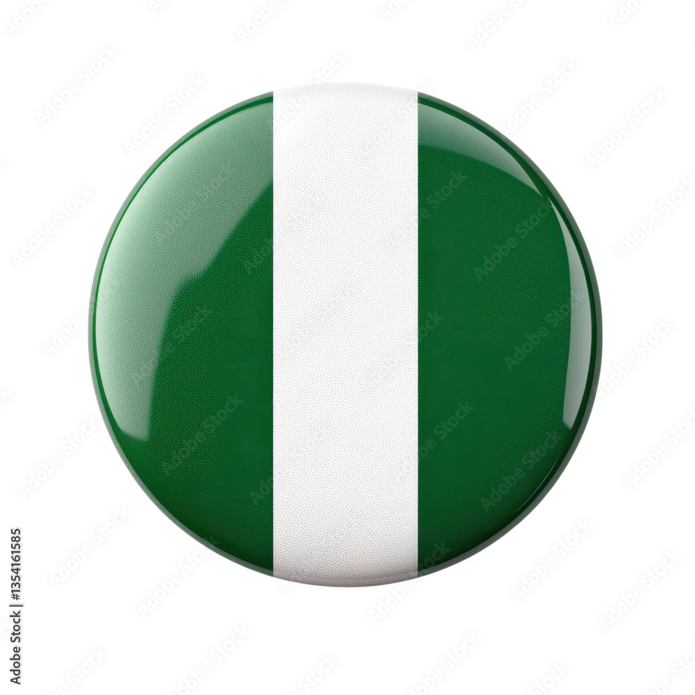 Badge with the flag of Nigeria. Symbol of patriotism and national identity. Badge with the flag of Nigeria. Symbol of patriotism and national identity.