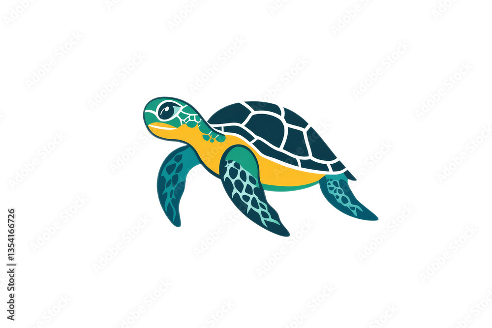 Obraz premium A turtle is swimming in the ocean