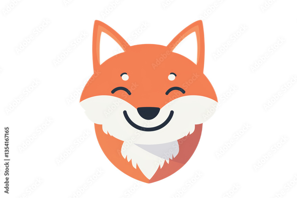 Obraz premium A cartoon fox with a smile on its face