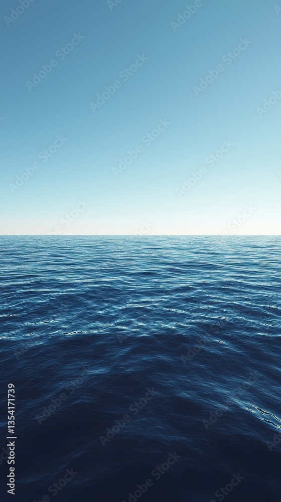Obraz premium Stunning Ocean View with Clear Sky at High Noon