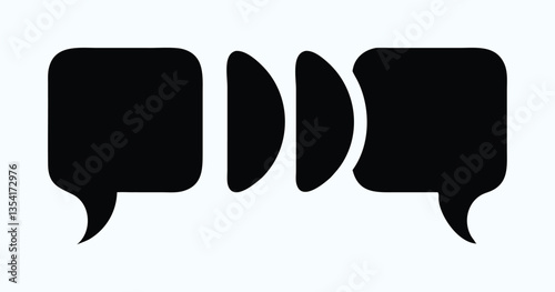 Abstract Speech Bubbles Icon - Modern Communication Symbol