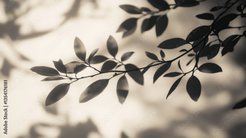 A close-up artistic composition capturing the abstract play of natural light filtering through tree foliage, forming intricate organic shadows on a muted backdrop A close-up artistic composition capturing the abstract play of natural light filtering through tree foliage, forming intricate organic shadows on a muted backdrop