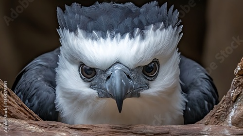 Close-up of a young white-bellied hawk.
