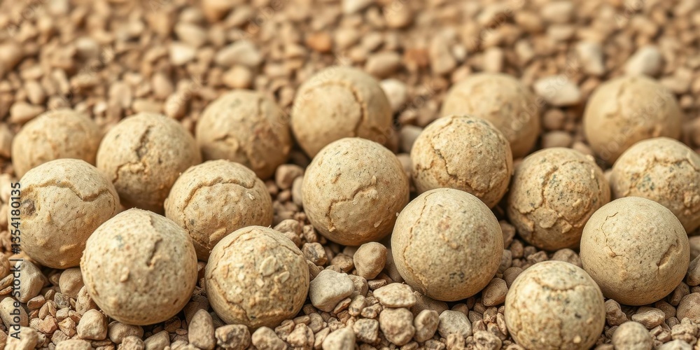 Beige Round Stones on Gravel Background Natural Texture Closeup Beige Round Stones on Gravel Background Natural Texture Closeup