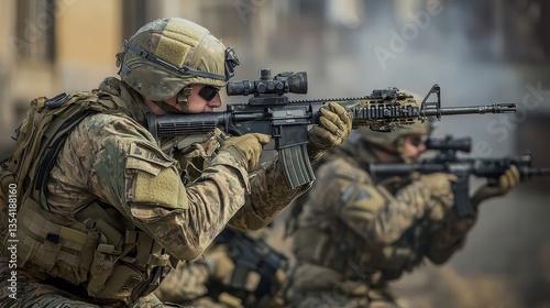 soldiers in combat military operation armed forces