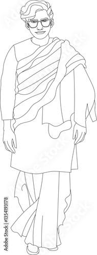 young Indian Asian man in traditional wear 