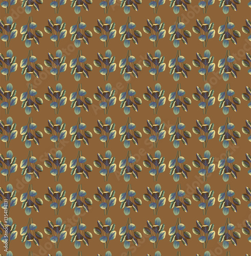 Seamless floral pattern vector illustration of fancy art