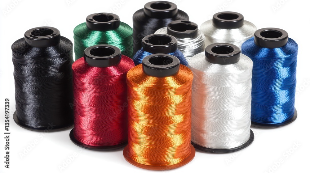 Vibrant Collection of Embroidery Threads Spools: A Colorful Array for Creative Projects Vibrant Collection of Embroidery Threads Spools: A Colorful Array for Creative Projects