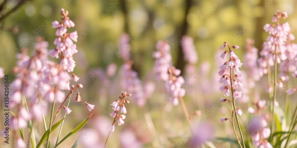 Obraz premium Delicate Pink Flowers Spring Meadow Bloom Nature Photography
