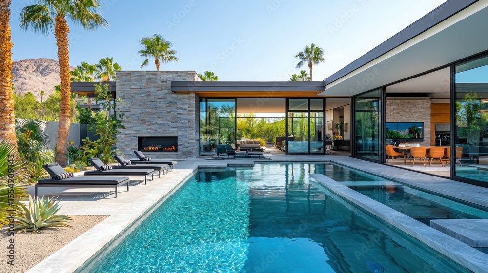 Desert Modern Home's Poolside Oasis