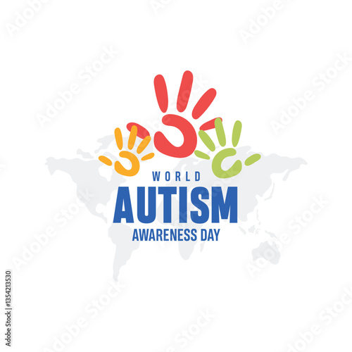 Autism world awareness day vector 