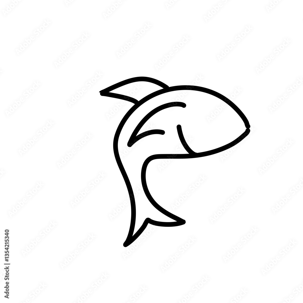 Fototapeta premium Fish line icon