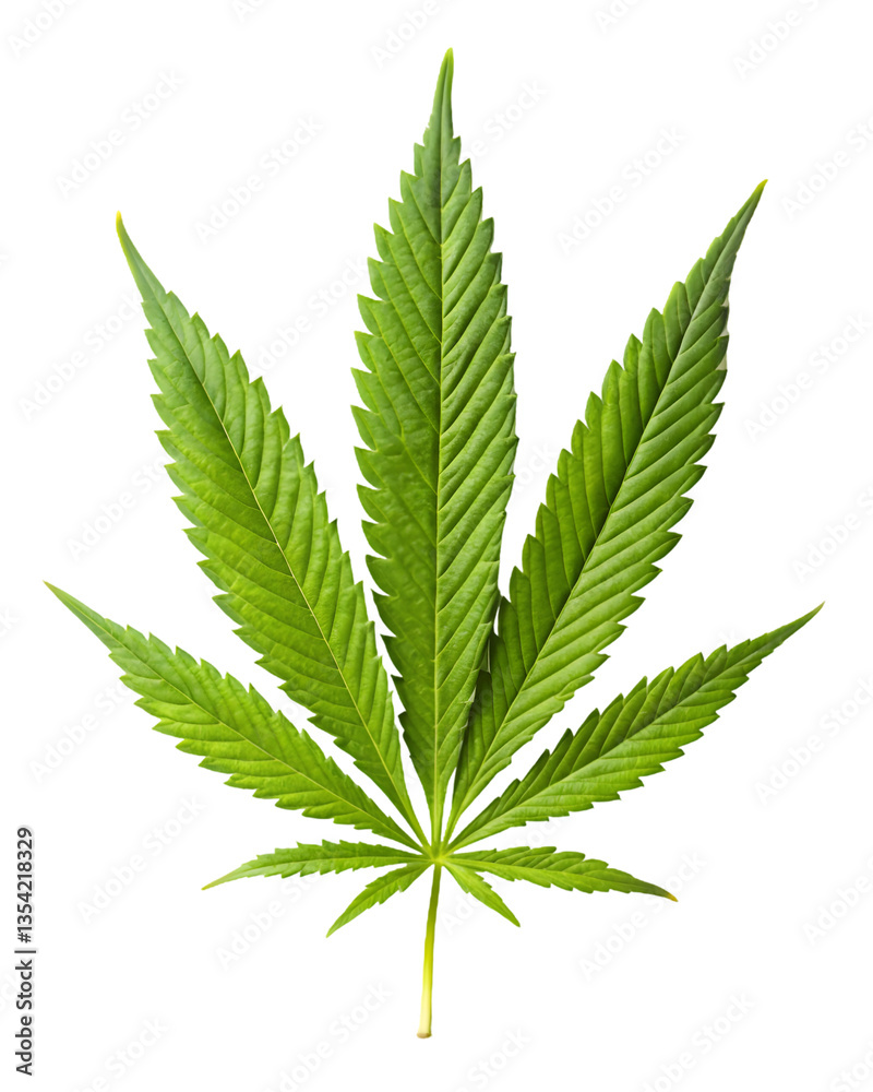Marijuana Five Point Pot Leaf. Five leaf pot leaf isolated on a transparent background Marijuana Five Point Pot Leaf. Five leaf pot leaf isolated on a transparent background
