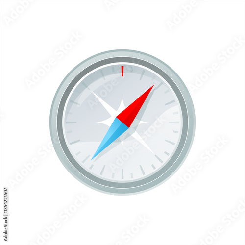 Free Download Compass on a white background. Compass sign, symbol. Compass for tourist routes, north south east west. Compass navigation arrows. - GFXLoad