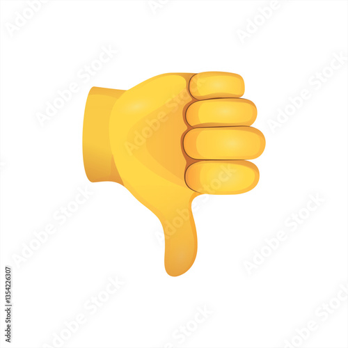 Thumbs Down Hand Emoji Icon Illustration Sign. Human Gesture Vector Symbol Emoticon Design Vector 10 eps.
