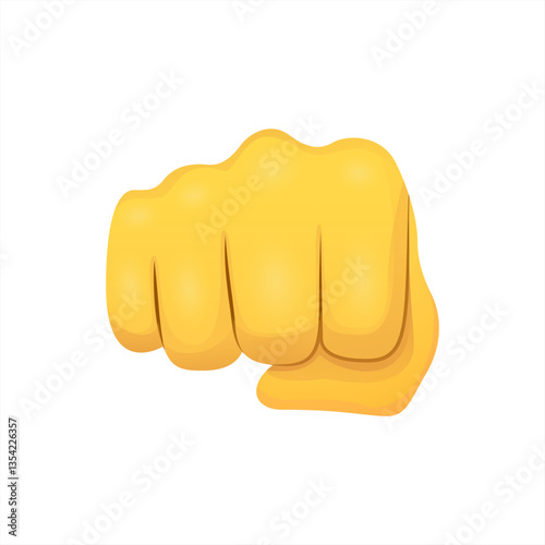 Oncoming fist vector flat icon. Isolated fist emoji illustration vector 10 eps.