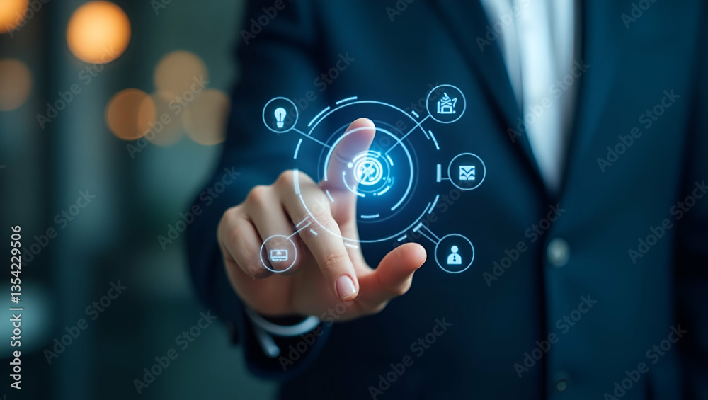 Flat Hand Reviewing Holographic Business Audit Device: Analyzing Compliance Target Data with Cute Vector Icons in a Smart Business Concept Flat Hand Reviewing Holographic Business Audit Device: Analyzing Compliance Target Data with Cute Vector Icons in a Smart Business Concept