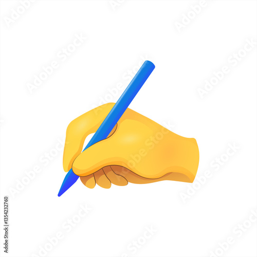 Writing Hand Vector Isolated Emoji 10 EPS.