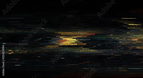 A glitch effect background with distorted pixels and digital noise, AI Generated photo
