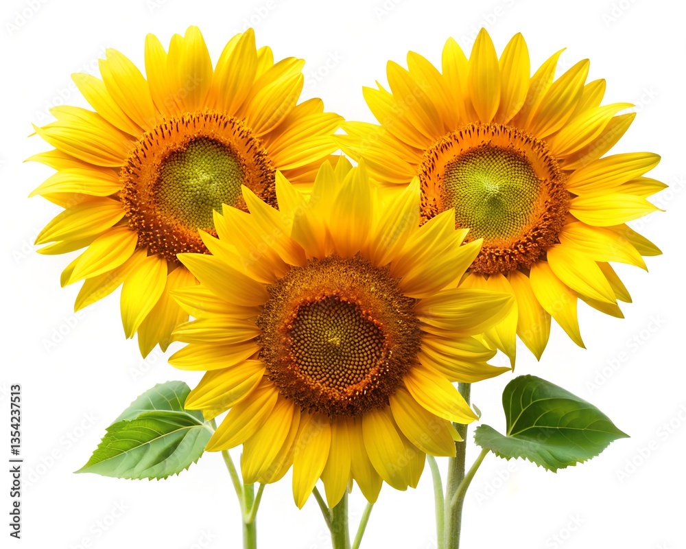 Obraz premium sunflower isolated on white background