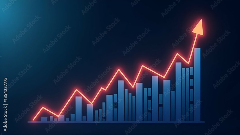 Stock Market Investment Trading Graph: Visualizing Growth in Finance with Generative AI - Business Exchange Financial Growth Chart with Space for Customization Stock Market Investment Trading Graph: Visualizing Growth in Finance with Generative AI - Business Exchange Financial Growth Chart with Space for Customization